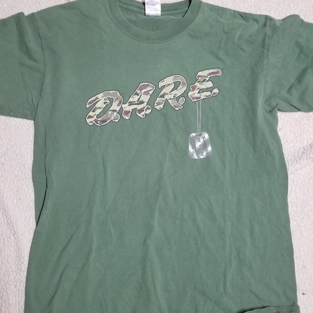 Vintage Dare camo army military shirt size large